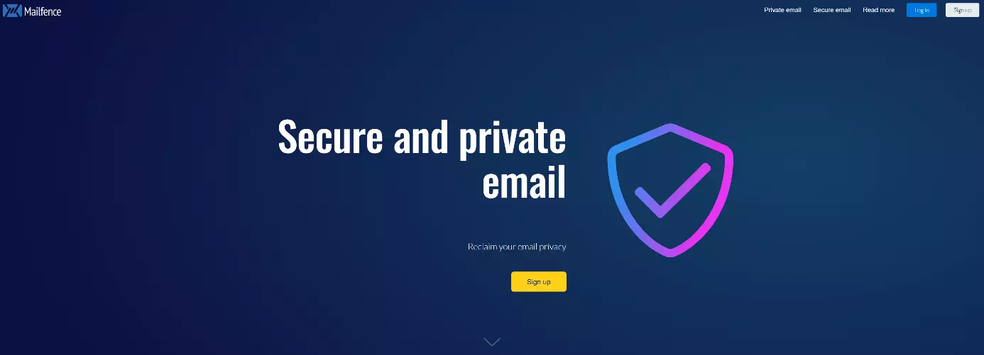 Immagine: Mailfence: screenshot del sito web